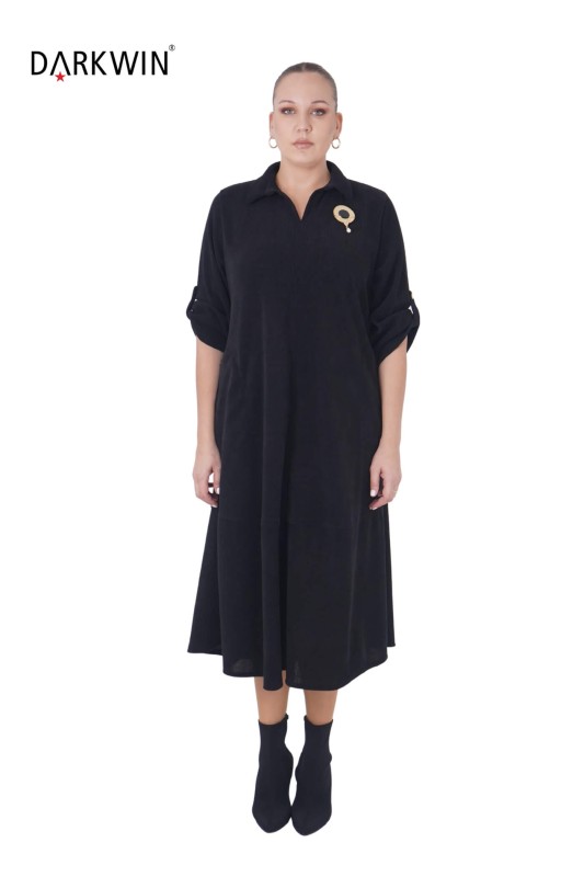 DARKWIN - B3831 DARKWIN ELBİSE SIYAH
