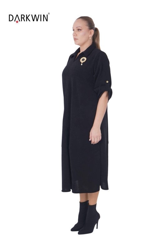 DARKWIN - B3831 DARKWIN ELBİSE SIYAH (1)