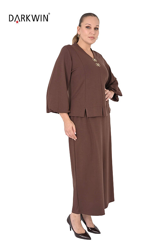 B3834 DARKWIN BLUZ-ETEK KAHVE - 4
