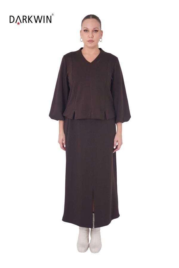 B3834 DARKWIN BLUZ-ETEK KAHVE - 1