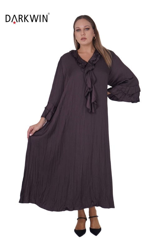 B3835 DARKWIN ELBİSE KAHVE - Thumbnail