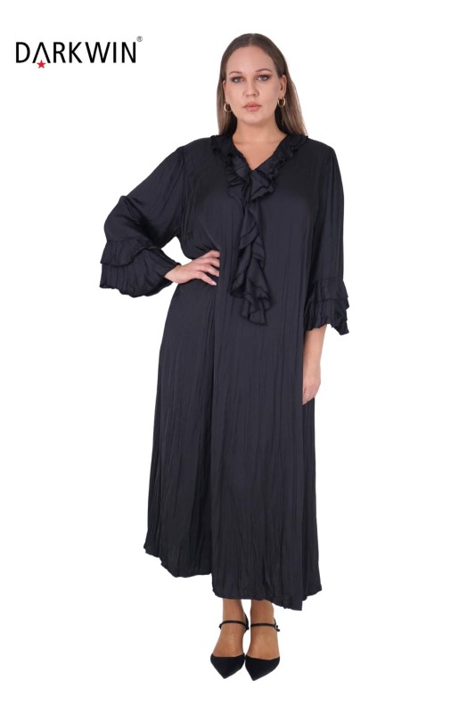 B3835 DARKWIN ELBİSE SIYAH - Thumbnail