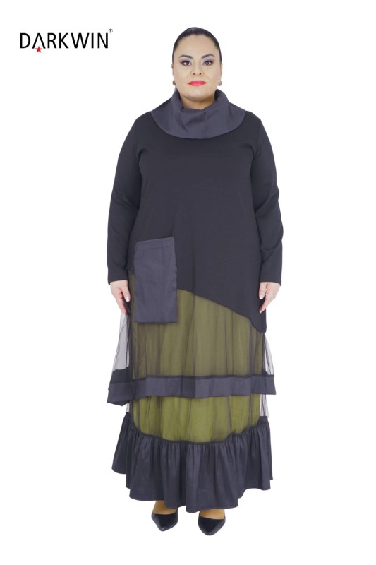 DARKWIN - B3841 DARKWIN ELBİSE SIYAH (1) DARKWIN - B3841 DARKWIN ELBİSE SIYAH (1)