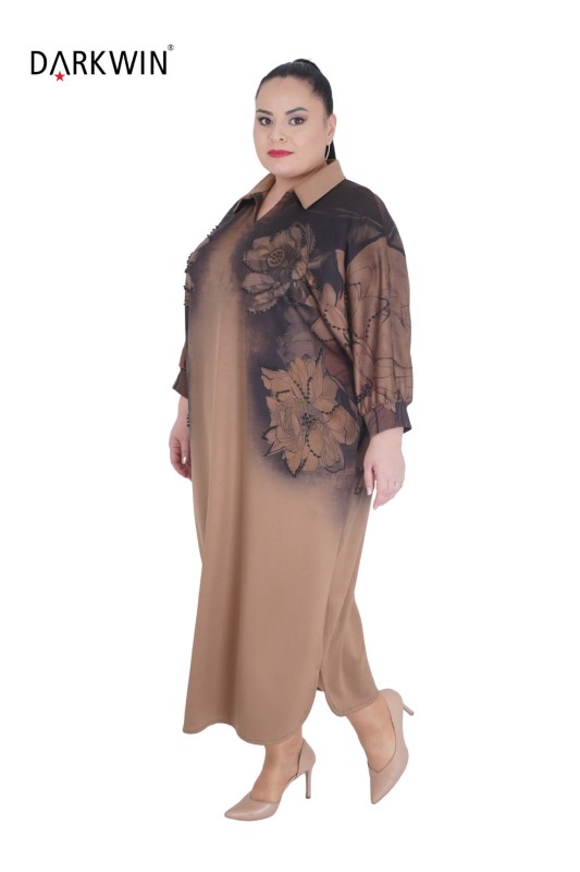 B3848 DARKWIN ELBİSE TABA - Thumbnail