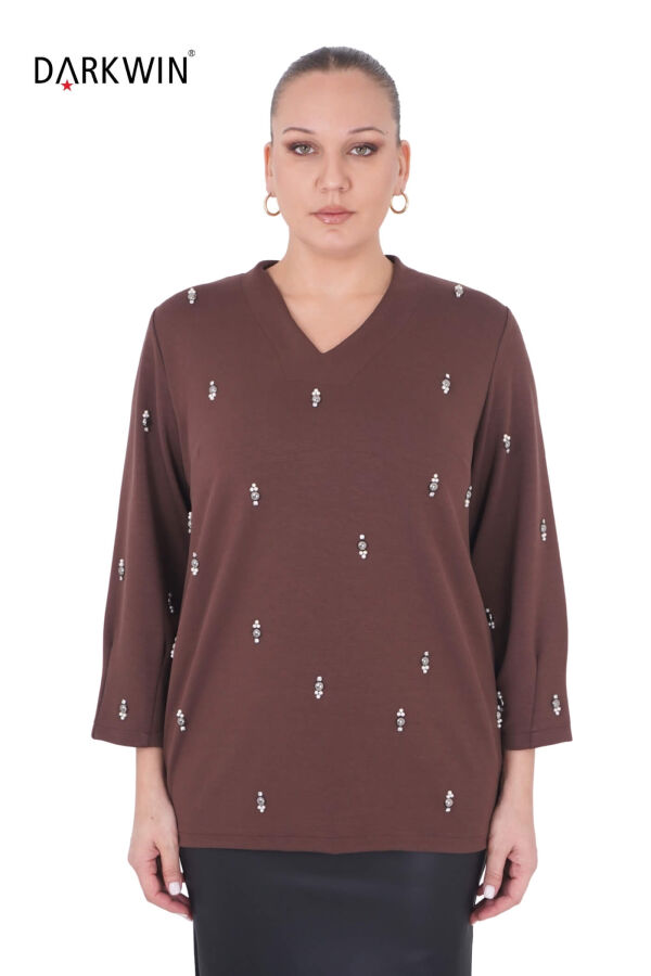 B3851 DARKWIN BLUZ ACIK KAHVE - 1