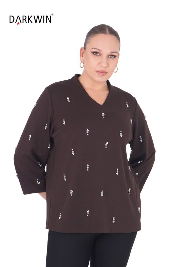 B3851 DARKWIN BLUZ KAHVE - 4