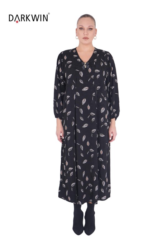 B3858 DARKWIN ELBİSE SIYAH - Thumbnail