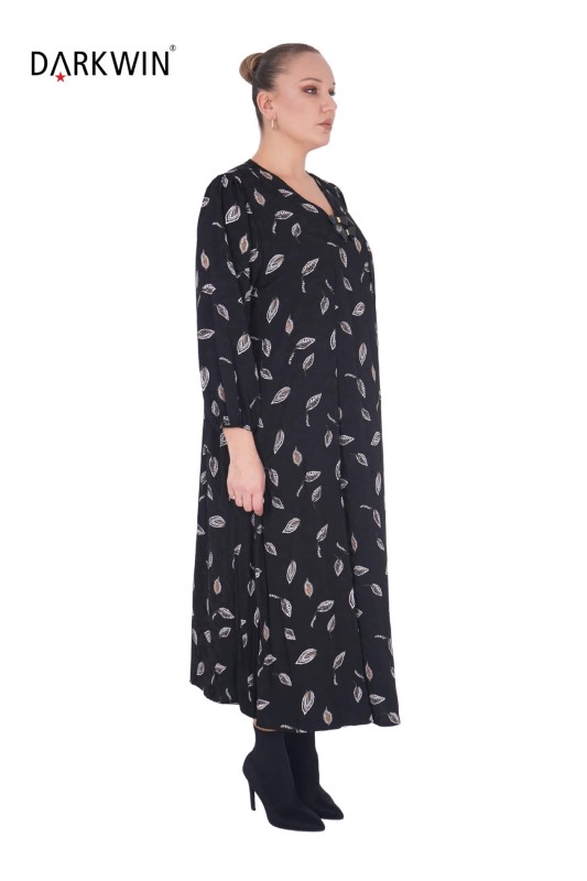 B3858 DARKWIN ELBİSE SIYAH - Thumbnail