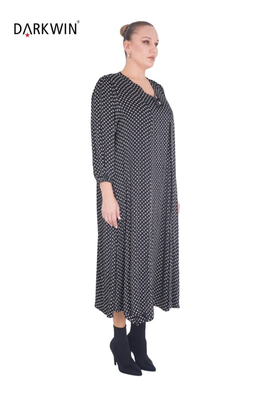 B3858 DARKWIN ELBİSE SIYAH - Thumbnail