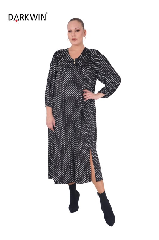 B3858 DARKWIN ELBİSE SIYAH - Thumbnail