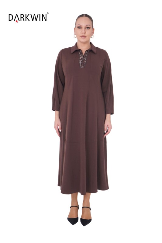 DARKWIN - B3863 DARKWIN ELBİSE KAHVE DARKWIN - B3863 DARKWIN ELBİSE KAHVE