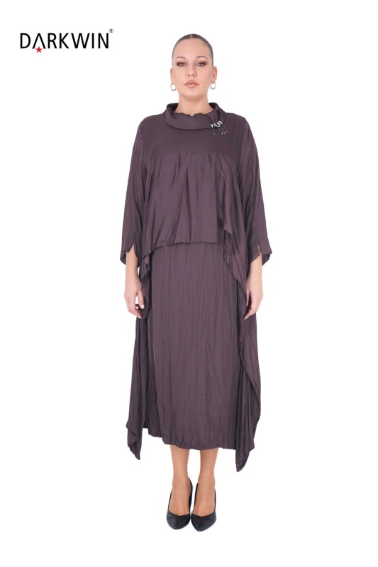 DARKWIN - B3864 DARKWIN ELBİSE KAHVE DARKWIN - B3864 DARKWIN ELBİSE KAHVE