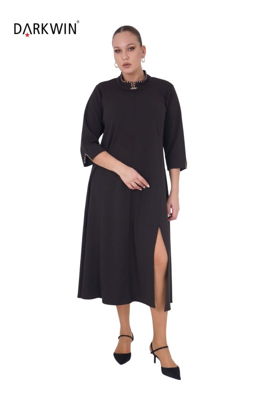 B3867 DARKWIN ELBİSE KAHVE - Thumbnail