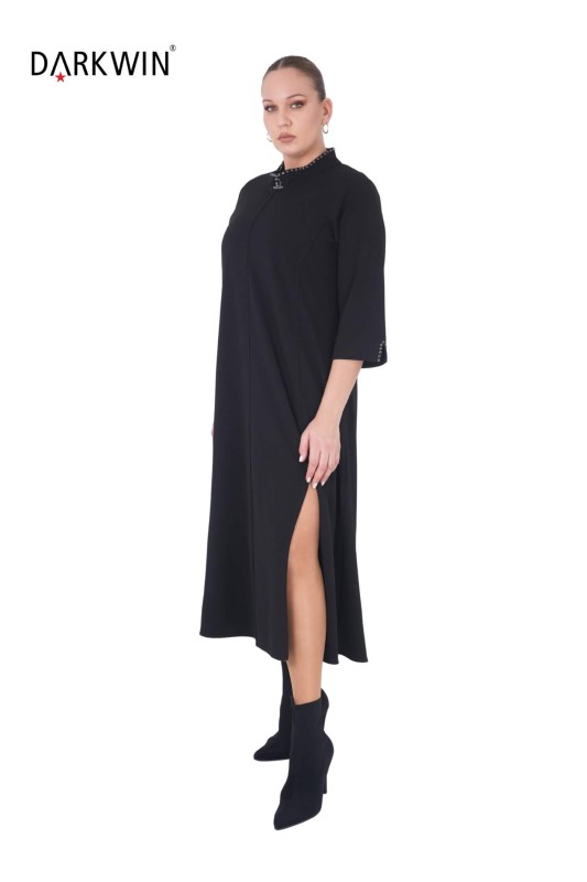 B3867 DARKWIN ELBİSE SIYAH - Thumbnail