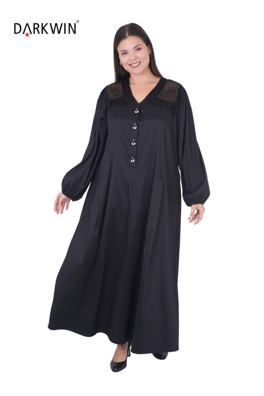 B3871 DARKWIN ELBİSE SIYAH - Thumbnail