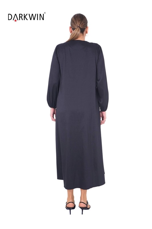 B3871 DARKWIN ELBİSE SIYAH - Thumbnail