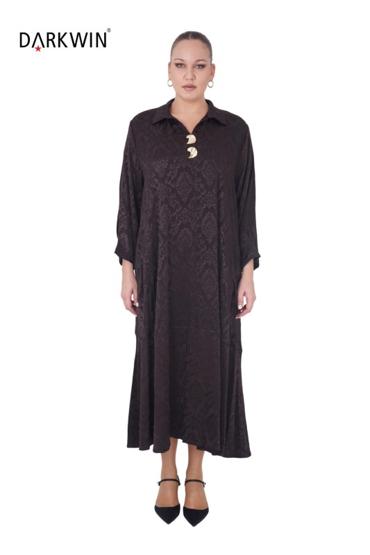 B3873 DARKWIN ELBİSE KAHVE - DARKWIN