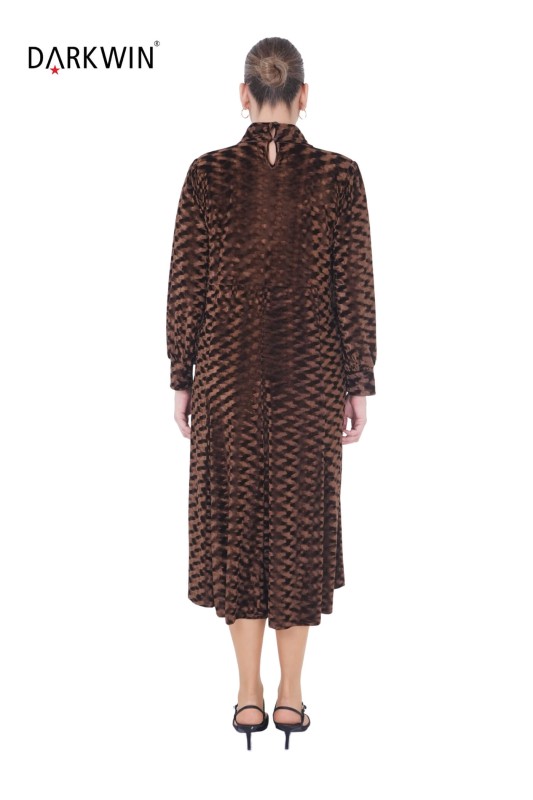 B3876 DARKWIN ELBİSE KAHVE - Thumbnail