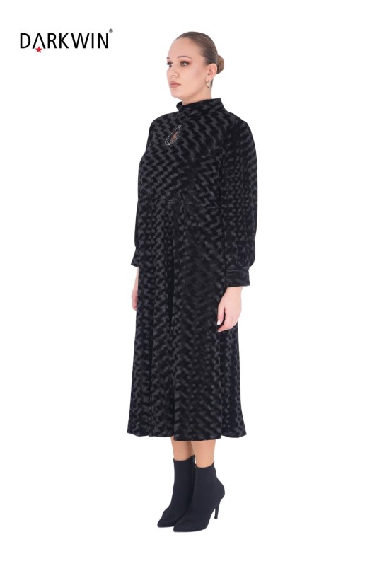 DARKWIN - B3876 DARKWIN ELBİSE SIYAH (1) DARKWIN - B3876 DARKWIN ELBİSE SIYAH (1)