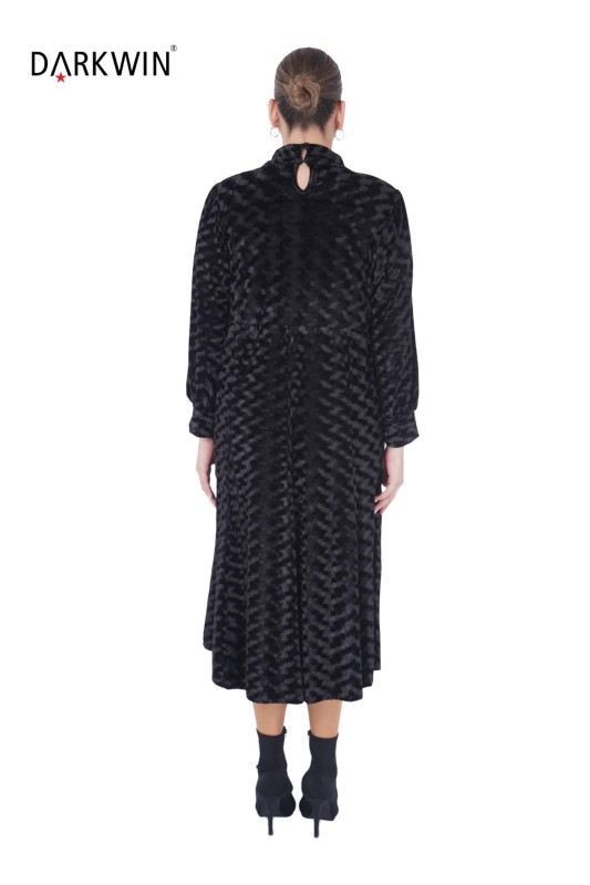 B3876 DARKWIN ELBİSE SIYAH - Thumbnail