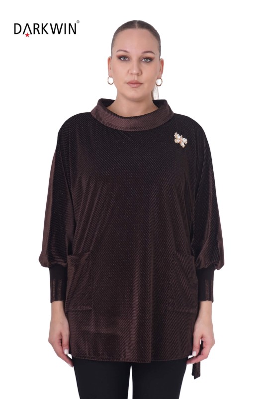 DARKWIN - B3878 DARKWIN TUNİK K.KAHVE