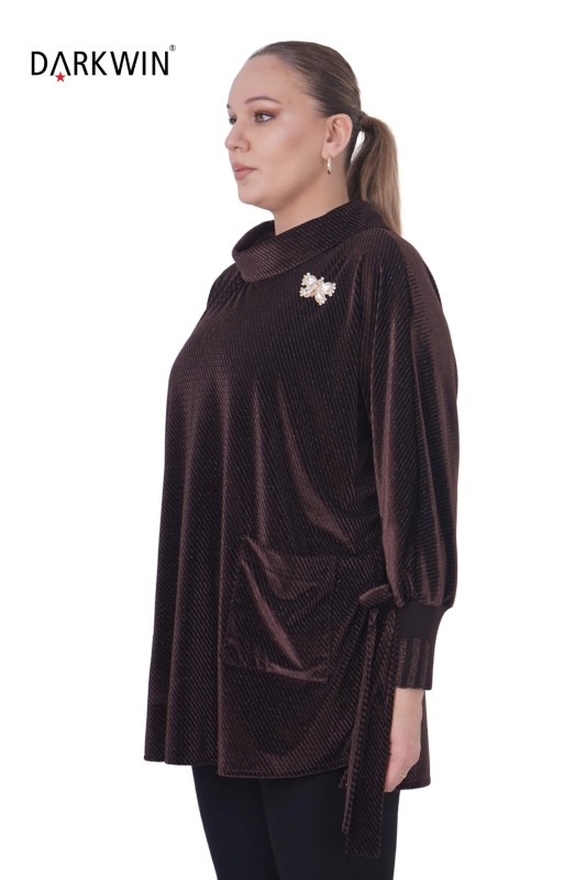 DARKWIN - B3878 DARKWIN TUNİK K.KAHVE (1)