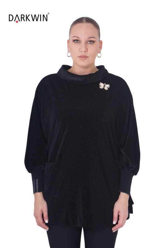 DARKWIN - B3878 DARKWIN TUNİK SIYAH