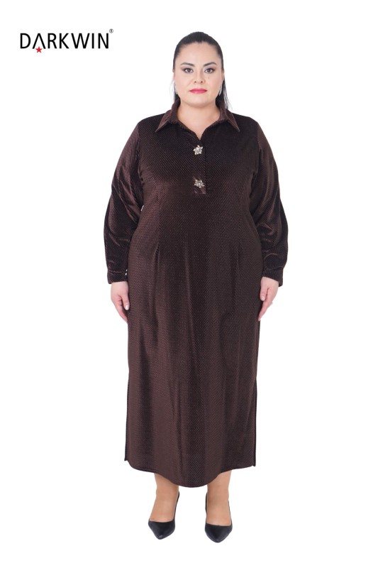 DARKWIN - B3881 DARKWIN ELBİSE KAHVE DARKWIN - B3881 DARKWIN ELBİSE KAHVE