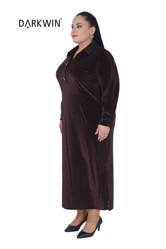 DARKWIN - B3881 DARKWIN ELBİSE KAHVE (1) DARKWIN - B3881 DARKWIN ELBİSE KAHVE (1)