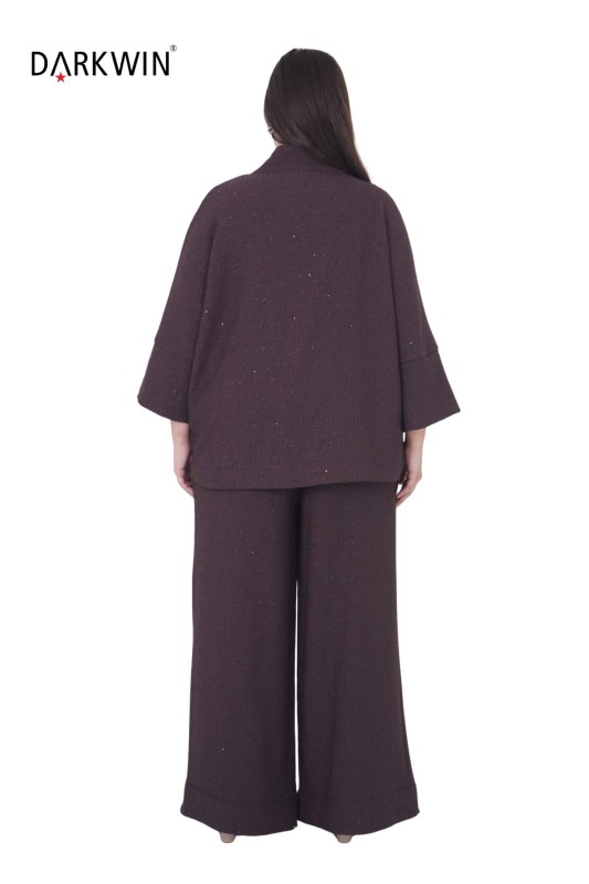 B3883 DARKWIN BLUZ-PANTOLON KAHVE - Thumbnail