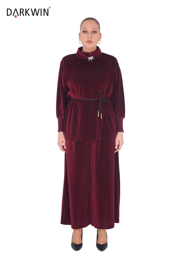 B3886 DARKWIN BLUZ-PANTOLON BORDO - 1