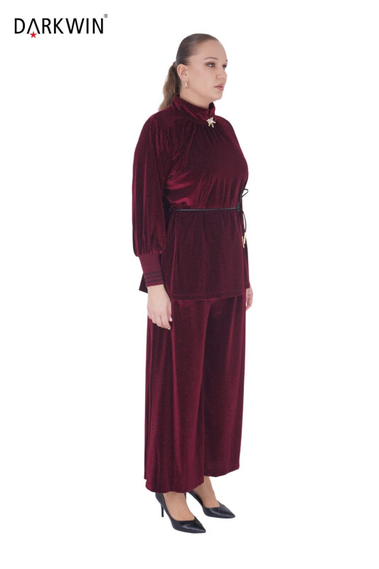 B3886 DARKWIN BLUZ-PANTOLON BORDO - DARKWIN (1)