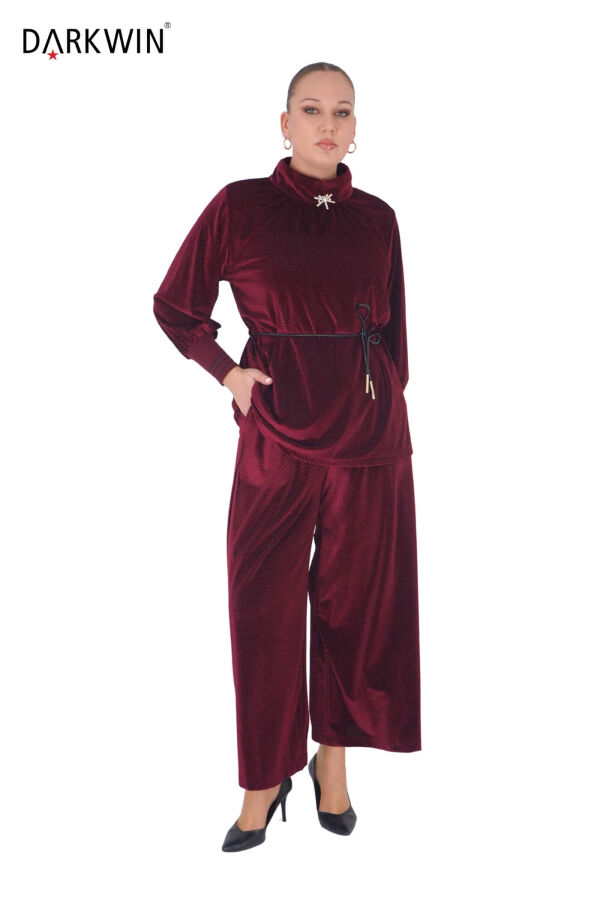 B3886 DARKWIN BLUZ-PANTOLON BORDO - 4