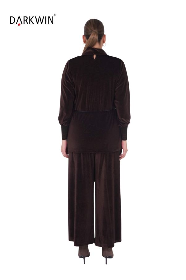 B3886 DARKWIN BLUZ-PANTOLON KAHVE - 3