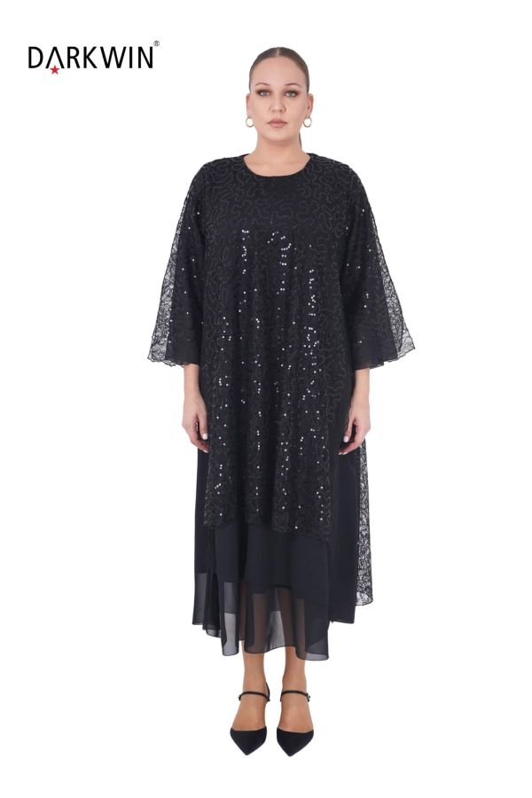 B3887 DARKWIN ELBİSE SIYAH - 1