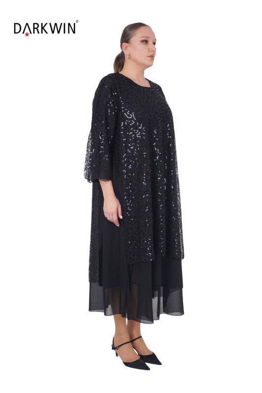 B3887 DARKWIN ELBİSE SIYAH - Darkwin (1)