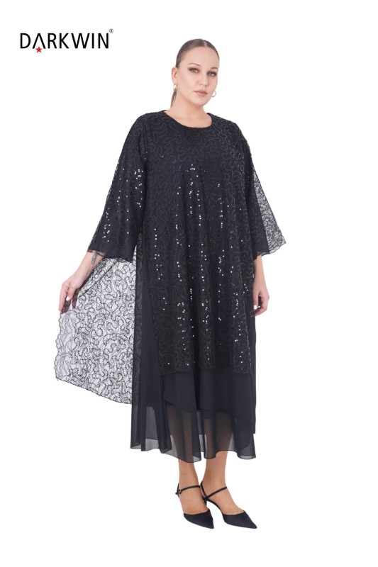 B3887 DARKWIN ELBİSE SIYAH - 4