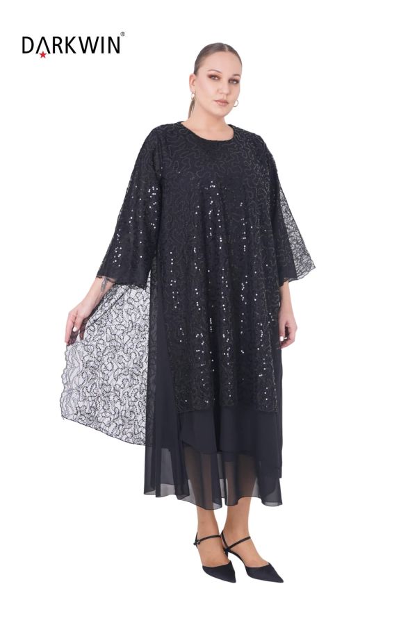 B3887 DARKWIN ELBİSE SIYAH - 4