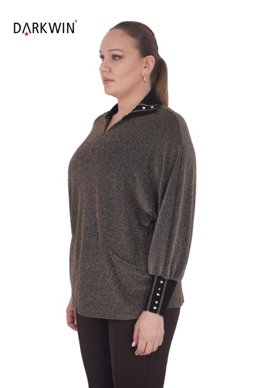 DARKWIN - B3888 DARKWIN BLUZ ALTIN (1)