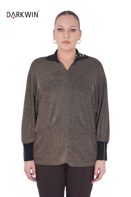 B3888 DARKWIN BLUZ ALTIN - Thumbnail