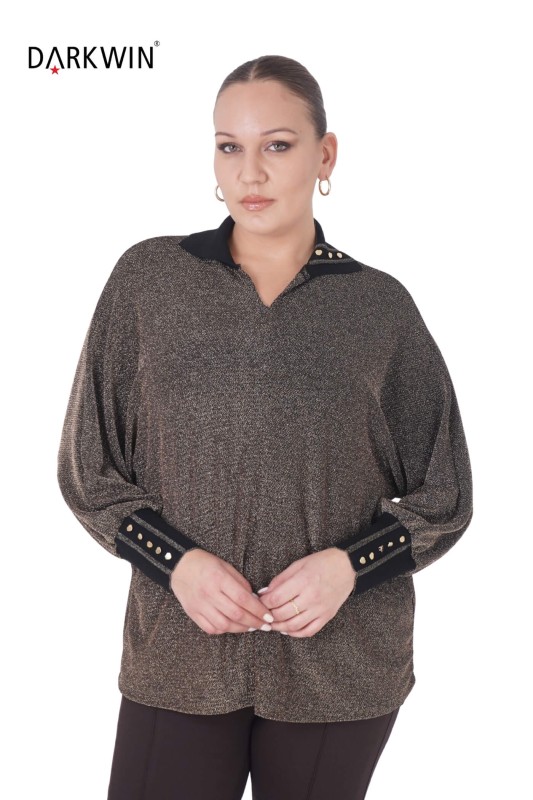 B3888 DARKWIN BLUZ ALTIN - Thumbnail