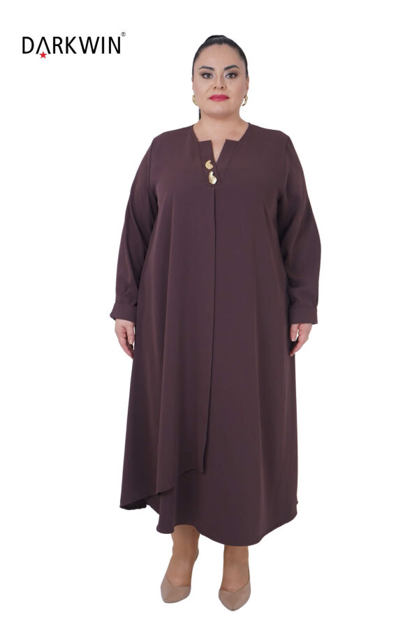 B3893 DARKWIN ELBİSE ACIK KAHVE - 1