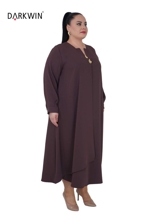 B3893 DARKWIN ELBİSE ACIK KAHVE - 2