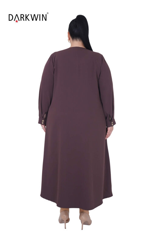 B3893 DARKWIN ELBİSE ACIK KAHVE - 3