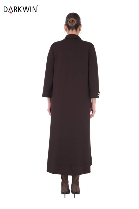 B3895 DARKWIN ELBİSE KAHVE - 4