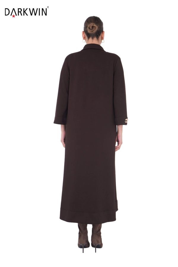 B3895 DARKWIN ELBİSE KAHVE - 4