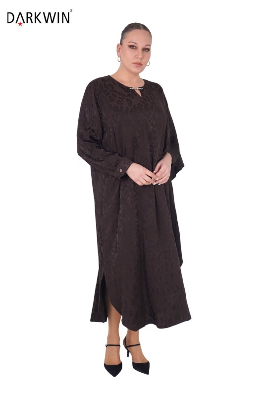 B3899 DARKWIN ELBİSE KAHVE - 4