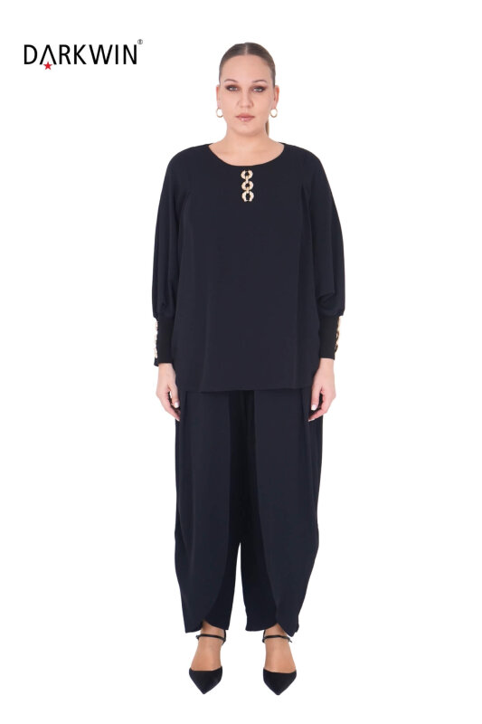 B3900 DARKWIN BLUZ-PANTOLON SIYAH - DARKWIN