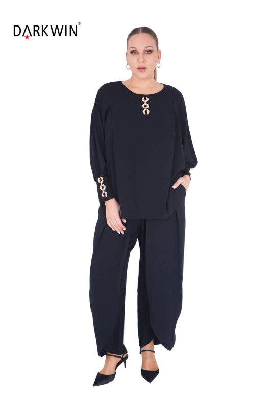 B3900 DARKWIN BLUZ-PANTOLON SIYAH - 4