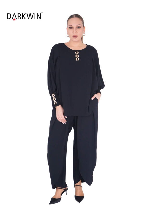 B3900 DARKWIN BLUZ-PANTOLON SIYAH - 4